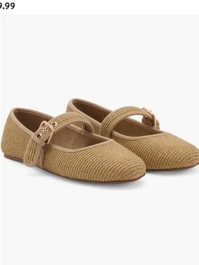 Buckle Woven Mary Jane Flat